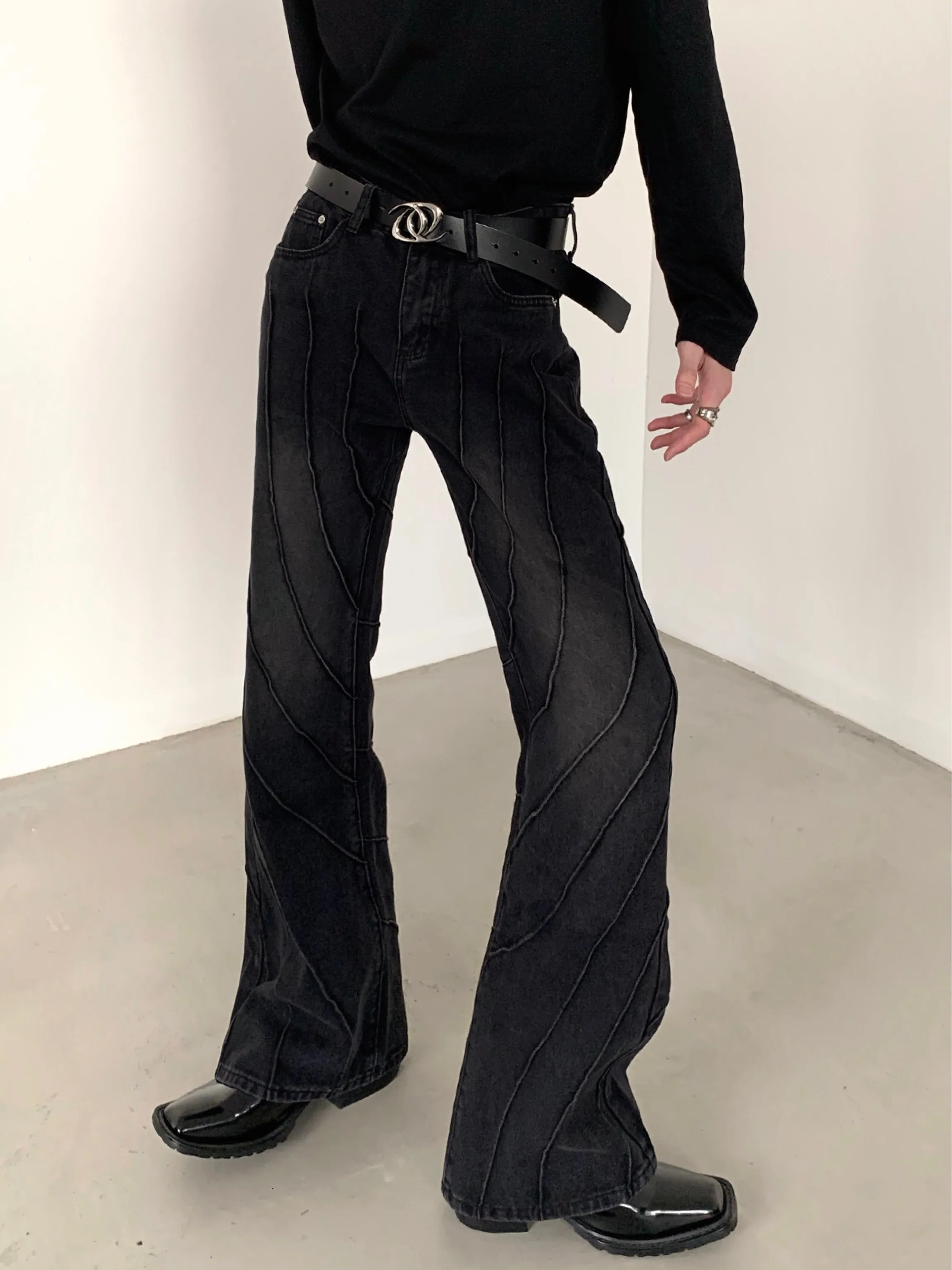 【23s December.】Washed Burst Design Micro-flare Jeans