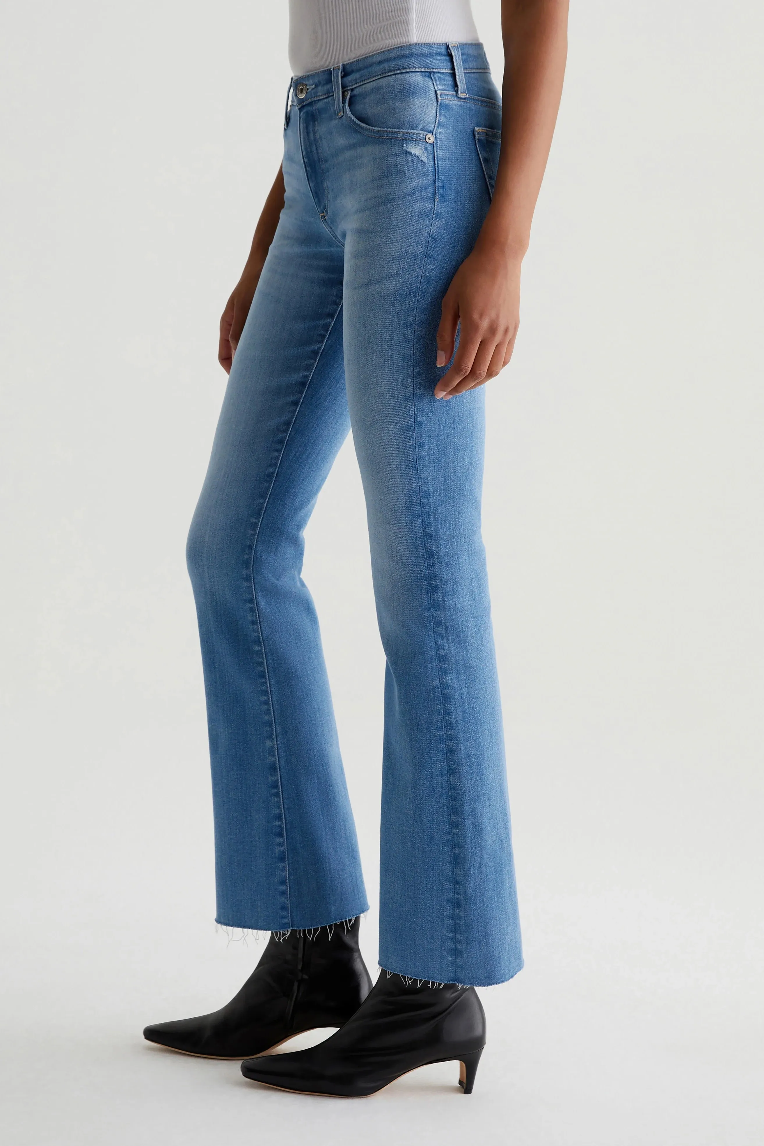 Low Rise Boot Jeans by AG in Angel Wash