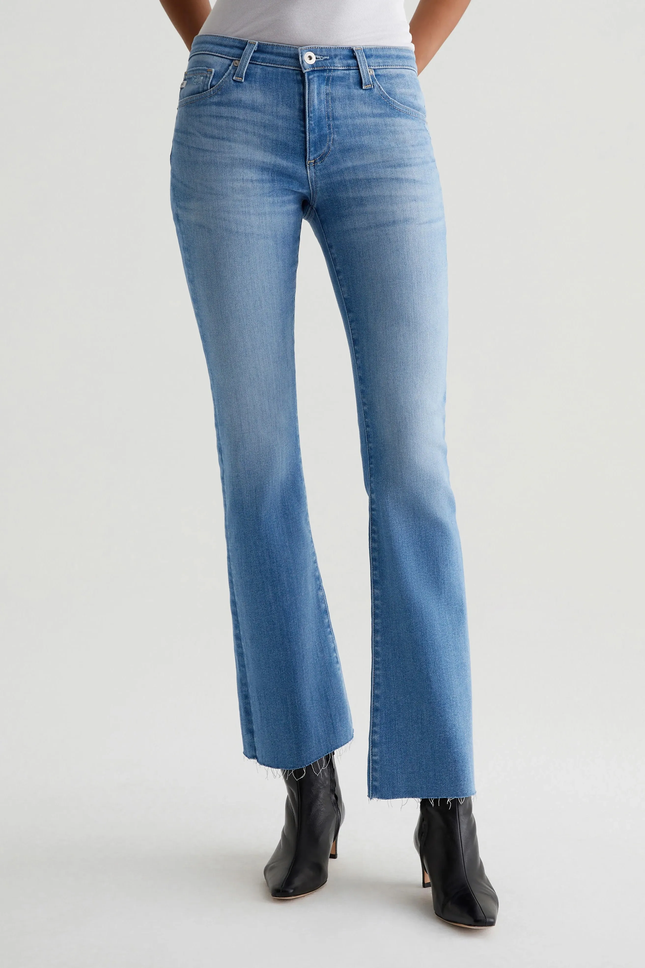 Low Rise Boot Jeans by AG in Angel Wash