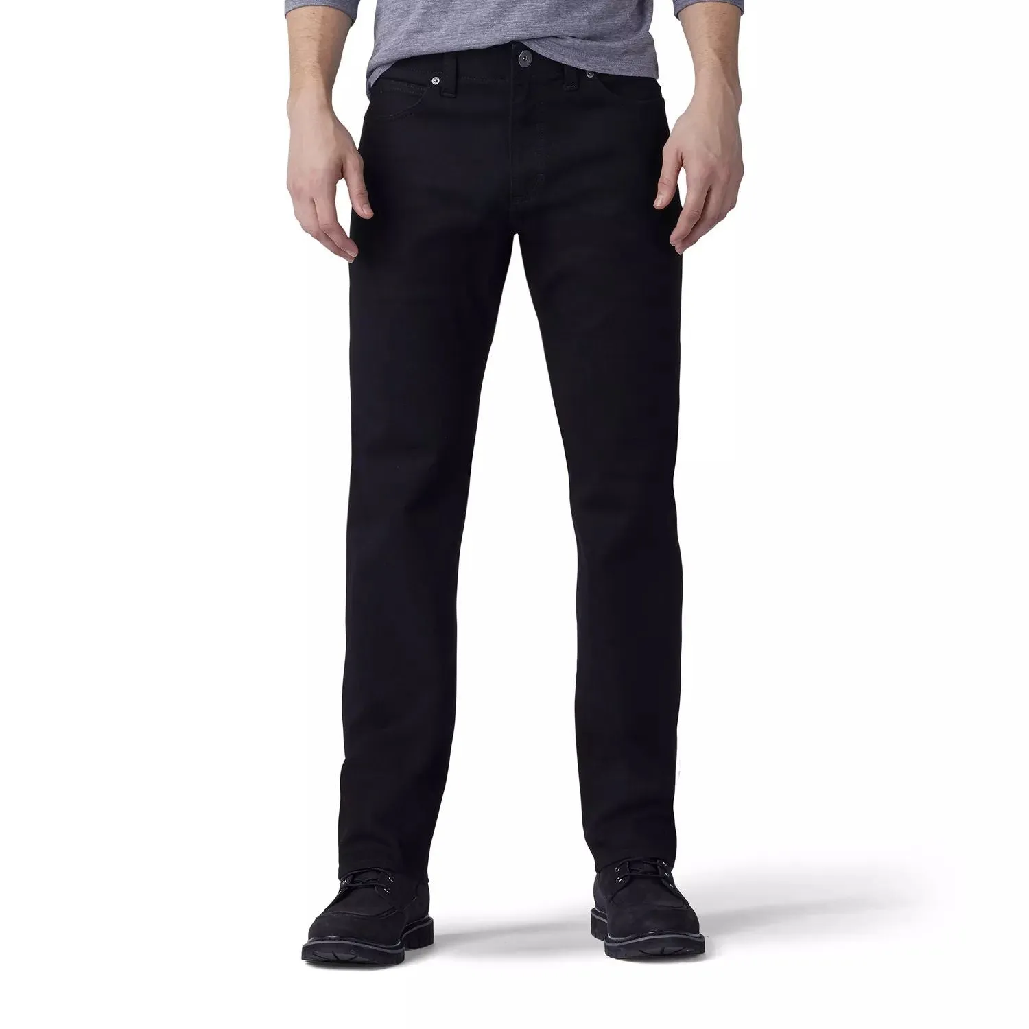 Big & Tall Extreme Motion Lee Loose Straight Jeans, Black