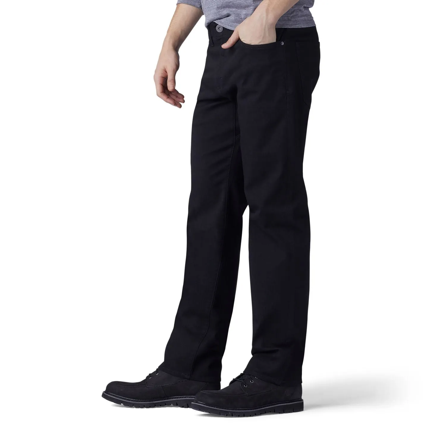 Big & Tall Extreme Motion Lee Loose Straight Jeans, Black