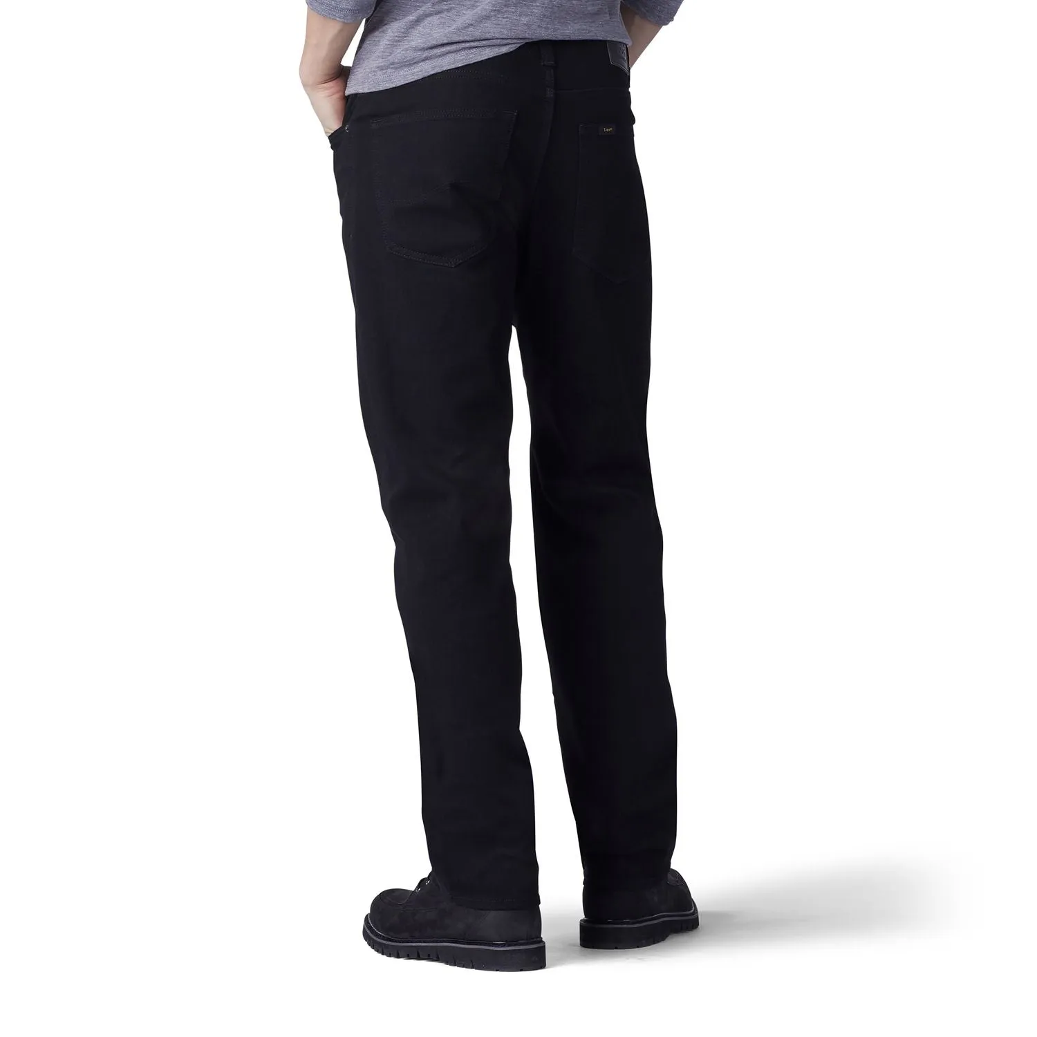 Big & Tall Extreme Motion Lee Loose Straight Jeans, Black