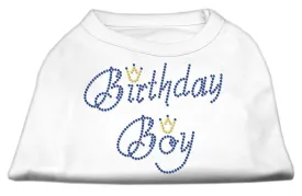 Birthday Boy Rhinestone Shirts White L (14)