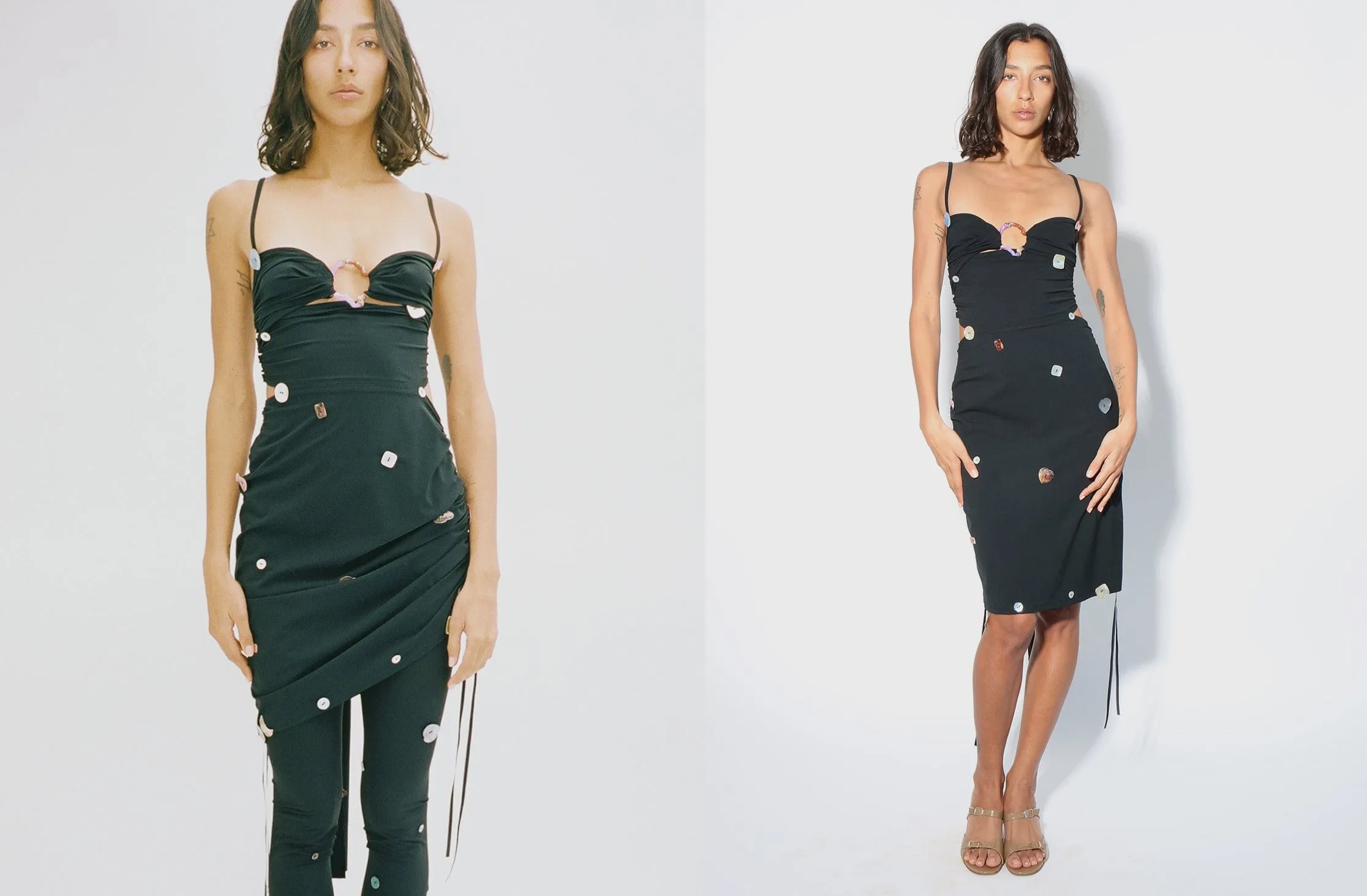 Black Jersey Scarf Dress