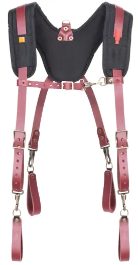 CLC Signature Elite Series 21522 Padded Yoke Leather Suspender, One-Size, Grain Leather/1680D Ballistic Nylon :EA: QUANTITY: 1