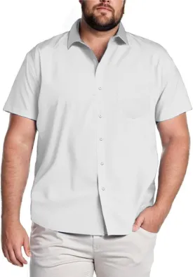 COOFANDY Big & Tall Dress Shirts for Men Short Sleeve Button Down Casual Shirts