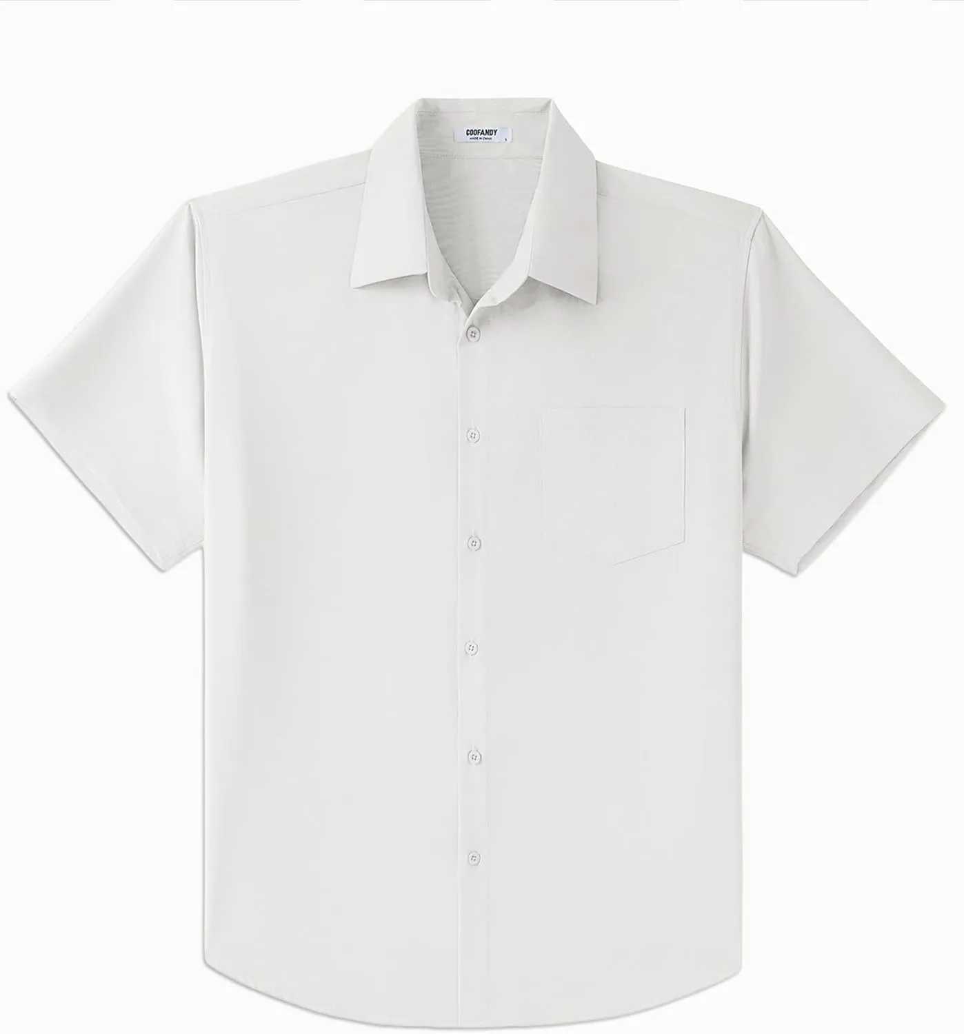 COOFANDY Big & Tall Dress Shirts for Men Short Sleeve Button Down Casual Shirts