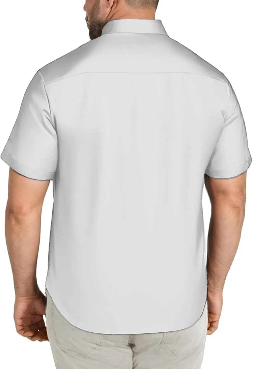 COOFANDY Big & Tall Dress Shirts for Men Short Sleeve Button Down Casual Shirts