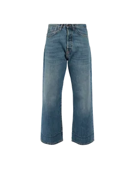 Cropped Cuff-Dye Jeans