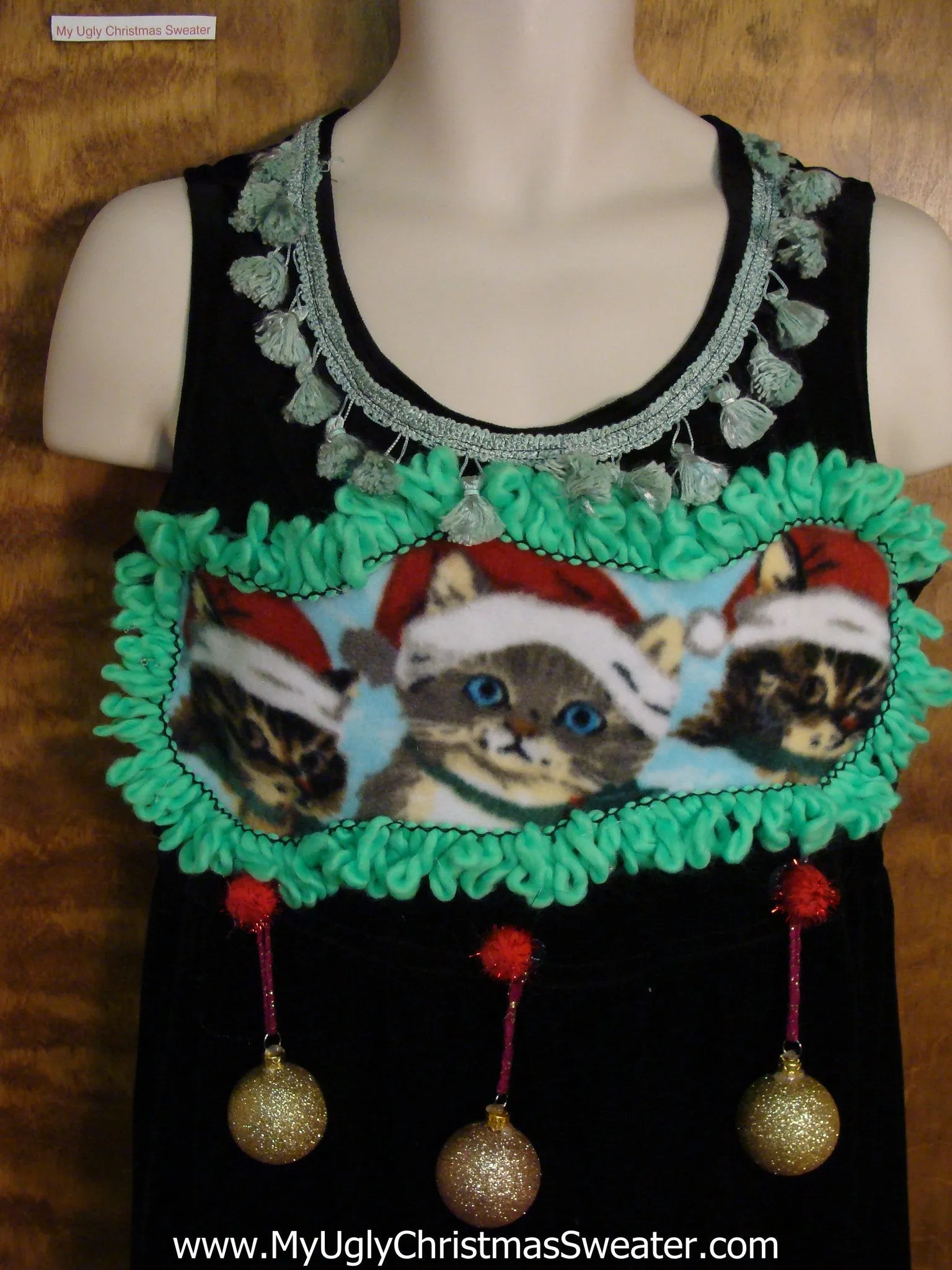 Cutest Cat Dress Ever Ugly Christmas Sweater Party Favorite Size M