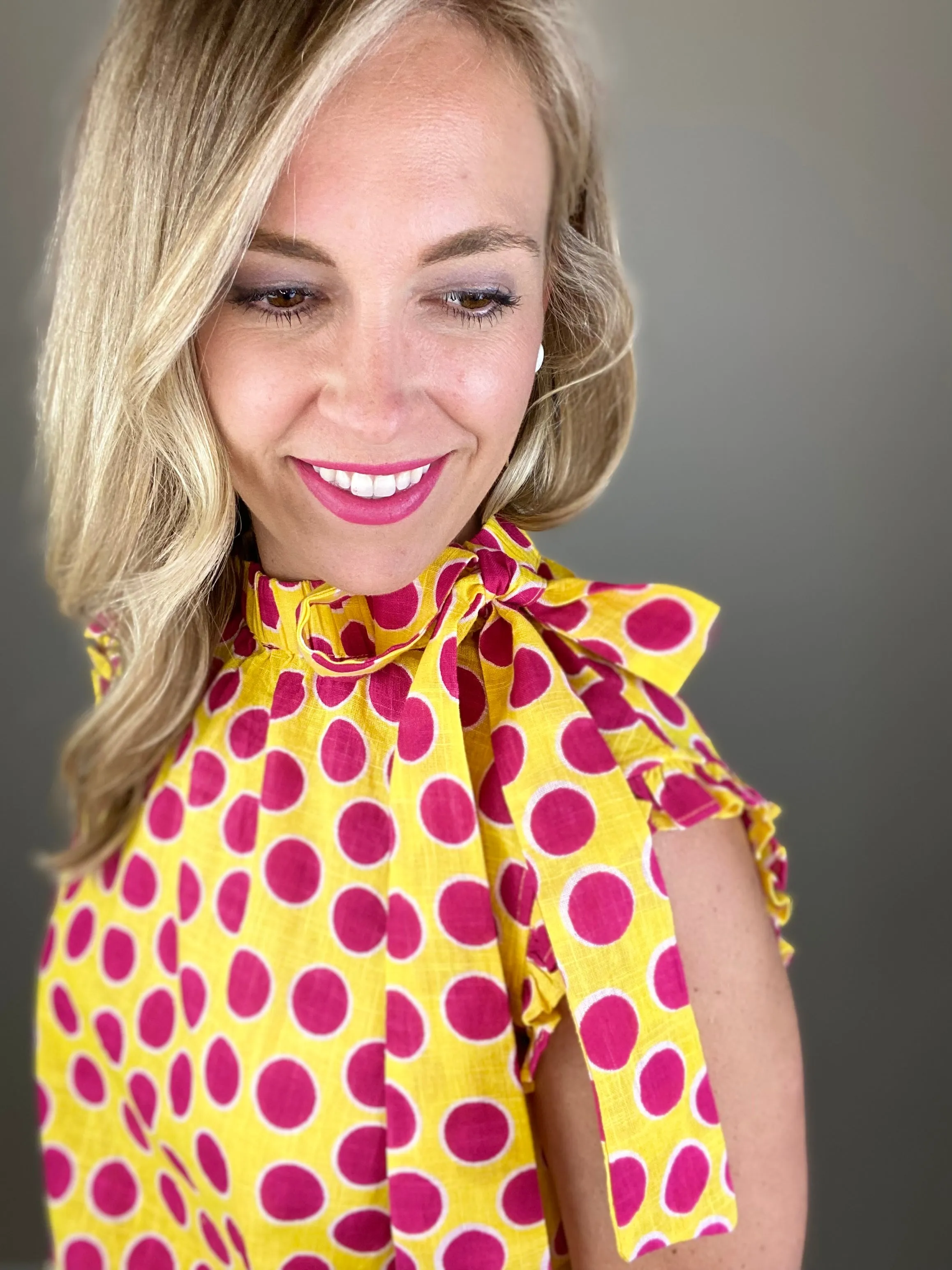 Dot and Tie Top