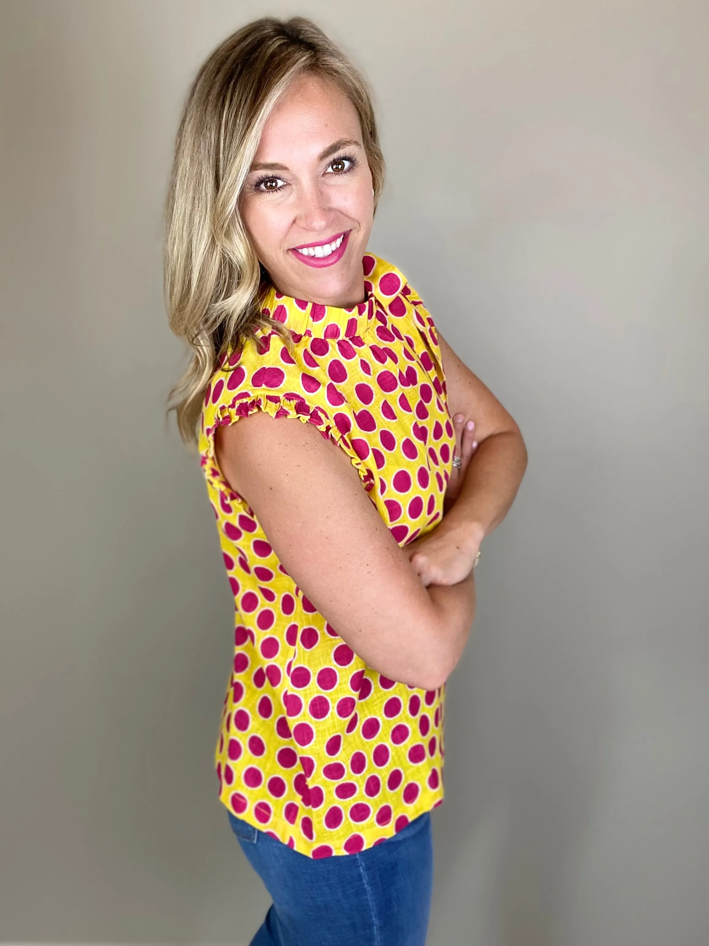 Dot and Tie Top