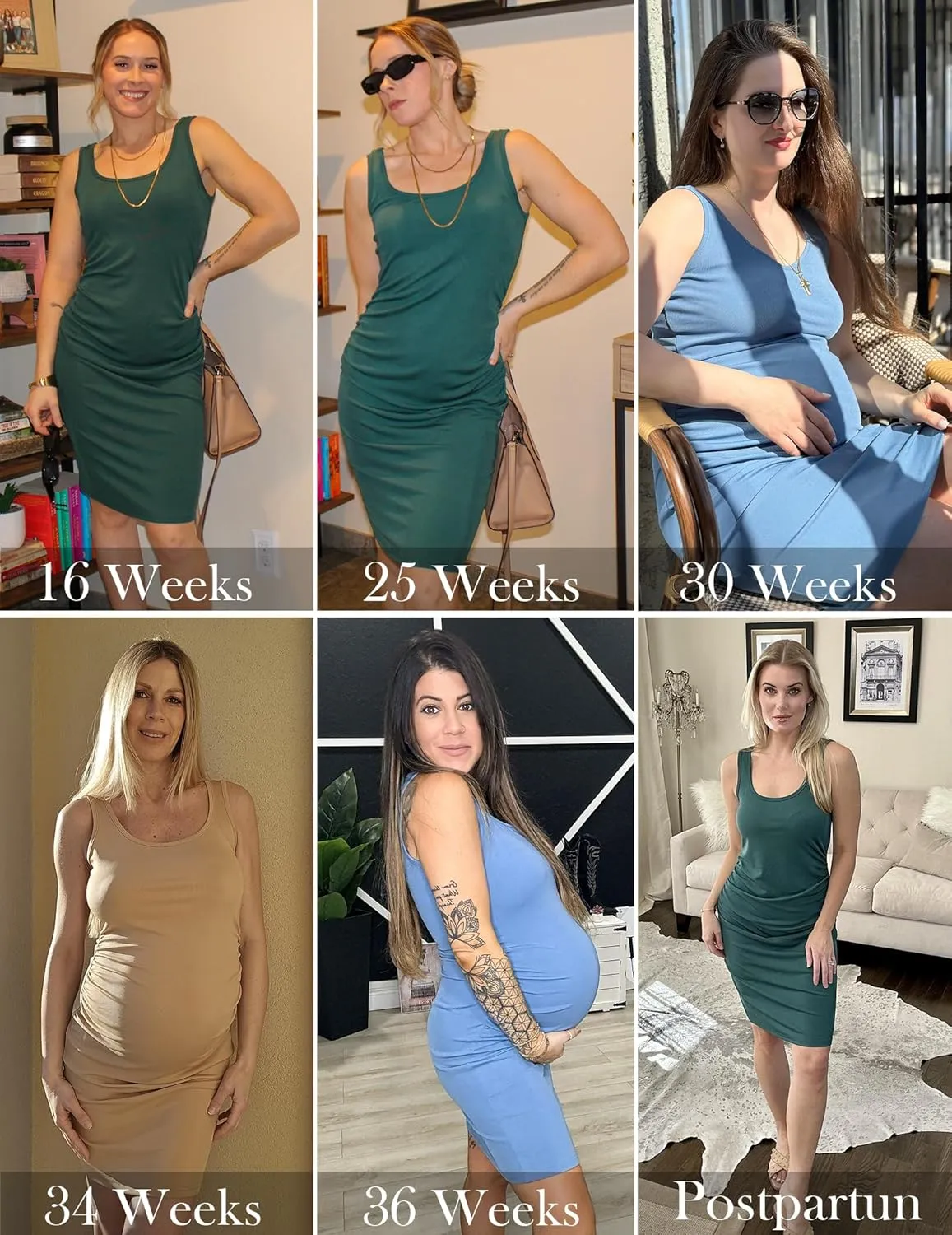 Ekouaer Womens Summer Maternity Dress Side Ruching Sleeveless Bodycon Dress Cute Pregnancy Dress S-XXL