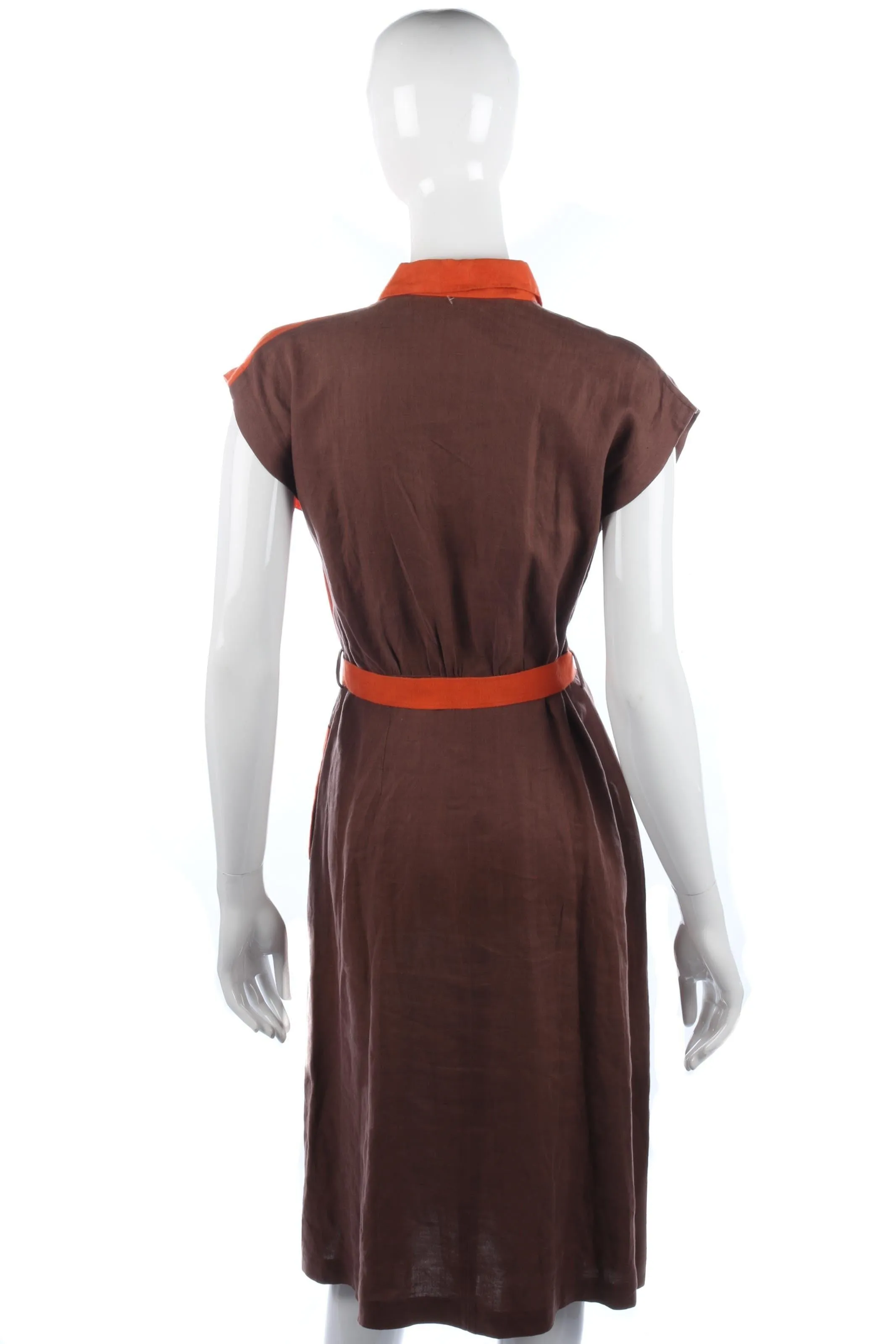 Fabulous vintage linen 1970's dress size S