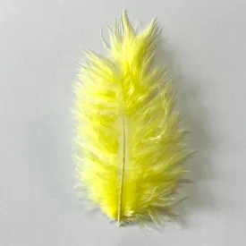 Fluffy Marabou Feather Plumage Pack 10 grams - Yellow