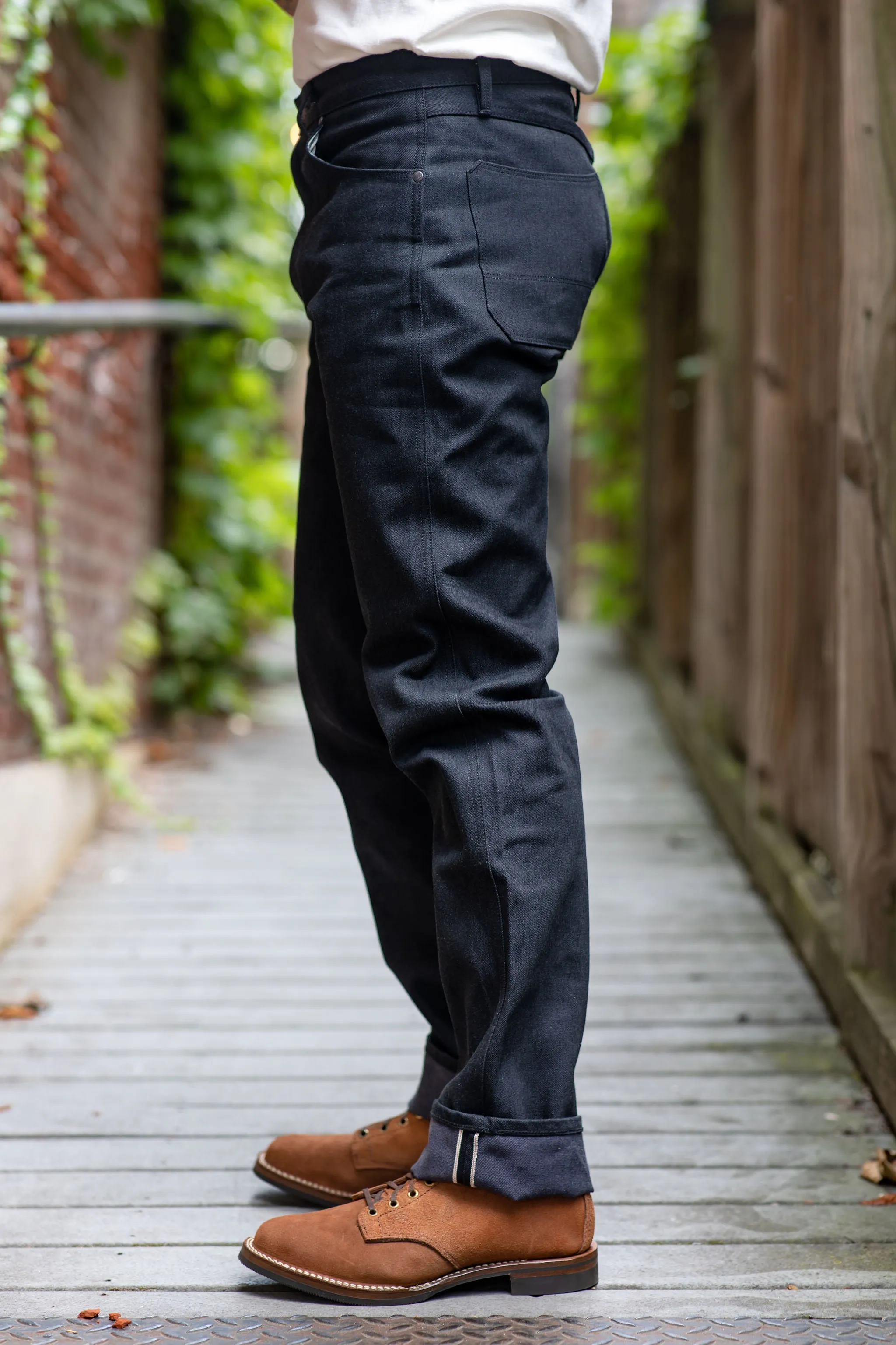 Freenote Cloth Wilkes - Black Grey Denim