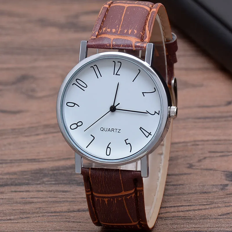 Gift Three Eyes Men's Watch Men's Quartz Watch Blue Light Glass Belt Watch Men's Watch