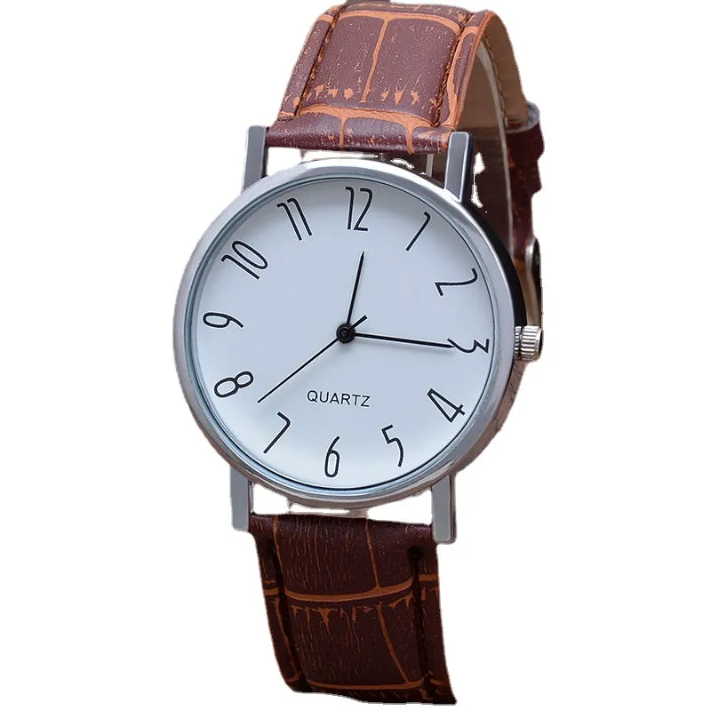 Gift Three Eyes Men's Watch Men's Quartz Watch Blue Light Glass Belt Watch Men's Watch