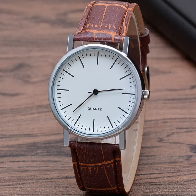Gift Three Eyes Men's Watch Men's Quartz Watch Blue Light Glass Belt Watch Men's Watch