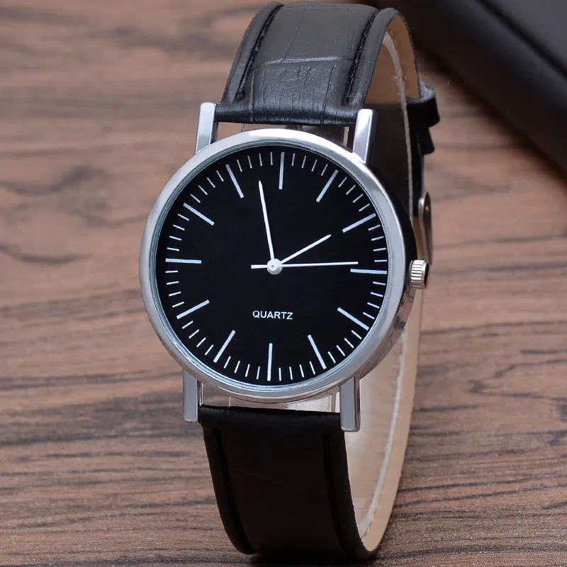 Gift Three Eyes Men's Watch Men's Quartz Watch Blue Light Glass Belt Watch Men's Watch