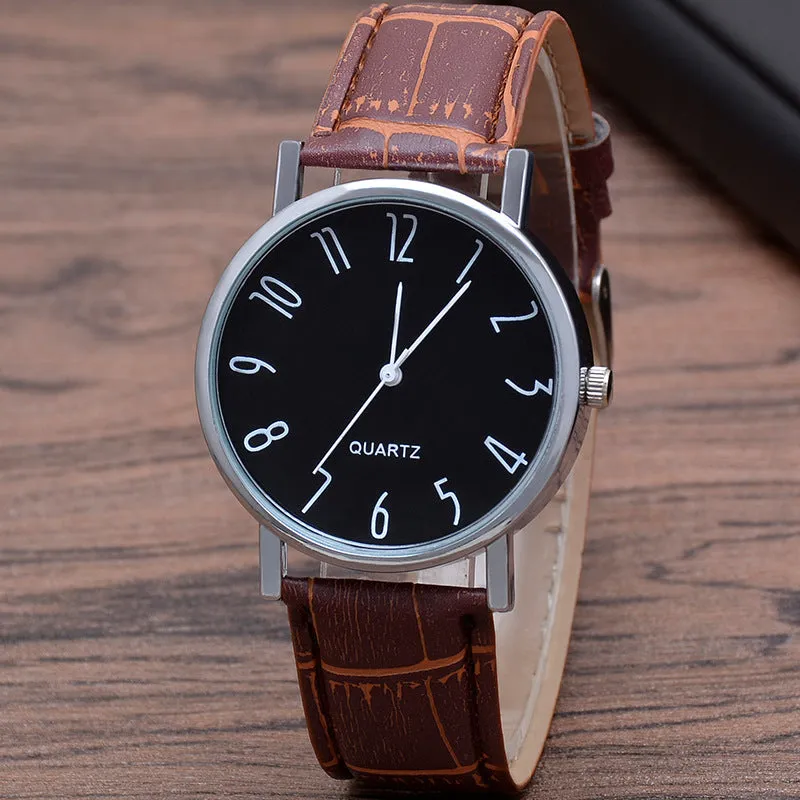 Gift Three Eyes Men's Watch Men's Quartz Watch Blue Light Glass Belt Watch Men's Watch