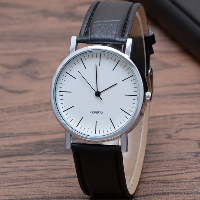 Gift Three Eyes Men's Watch Men's Quartz Watch Blue Light Glass Belt Watch Men's Watch