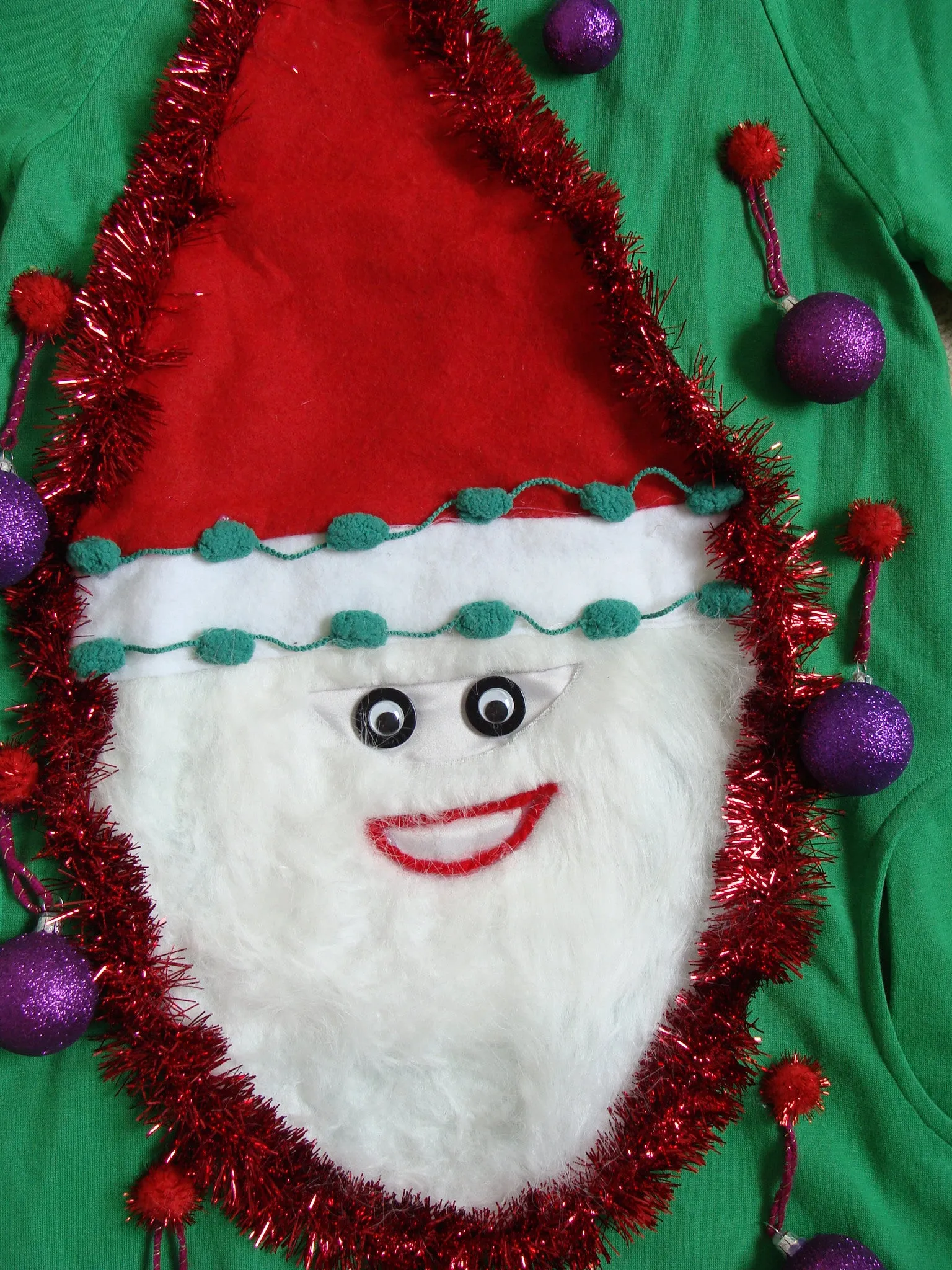 Green Christmas Dress with Santa