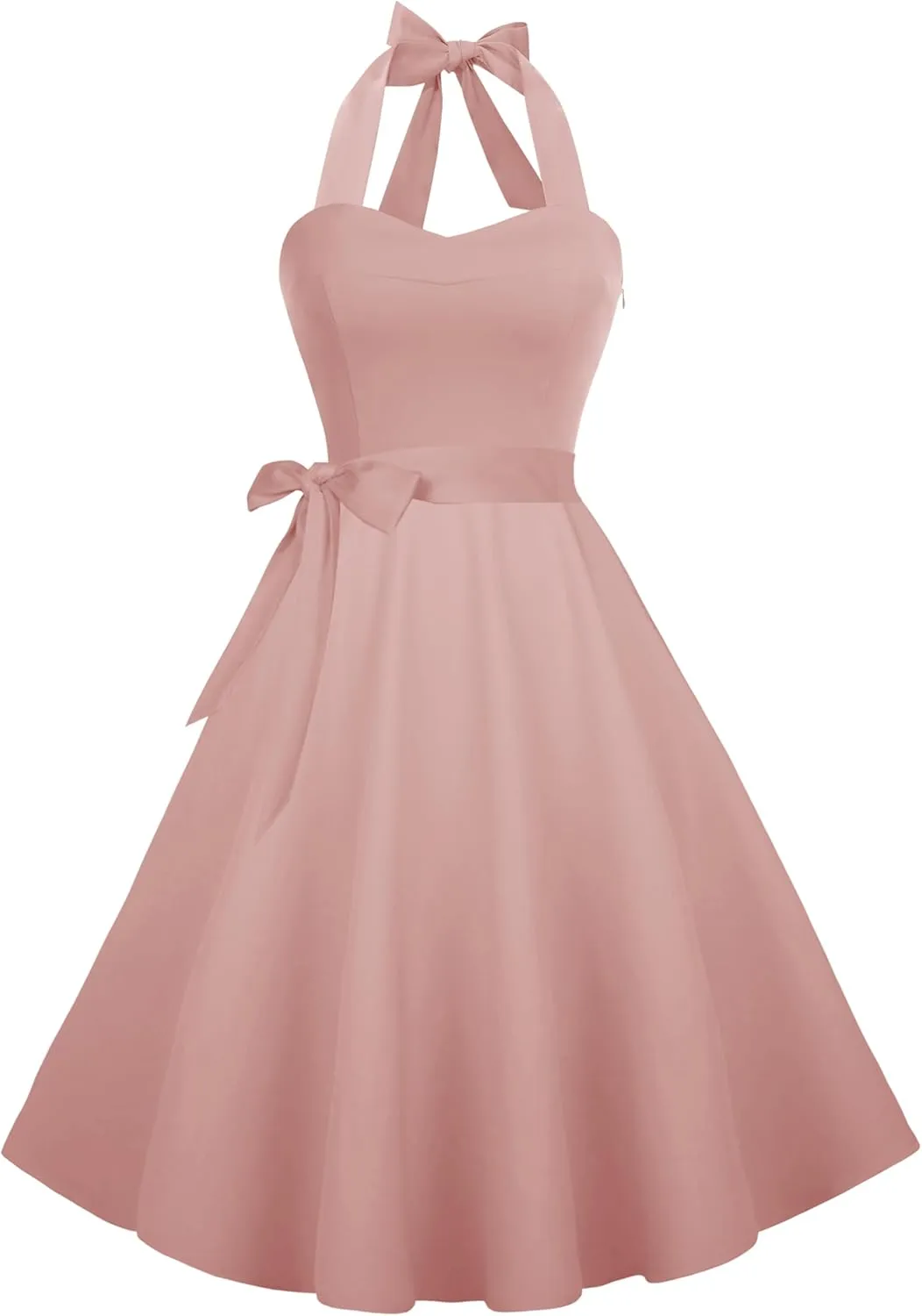 Hanpceirs Casual Sundress for Women Halter Retro Vintage Cocktail Dresses 2025 Summer Dress