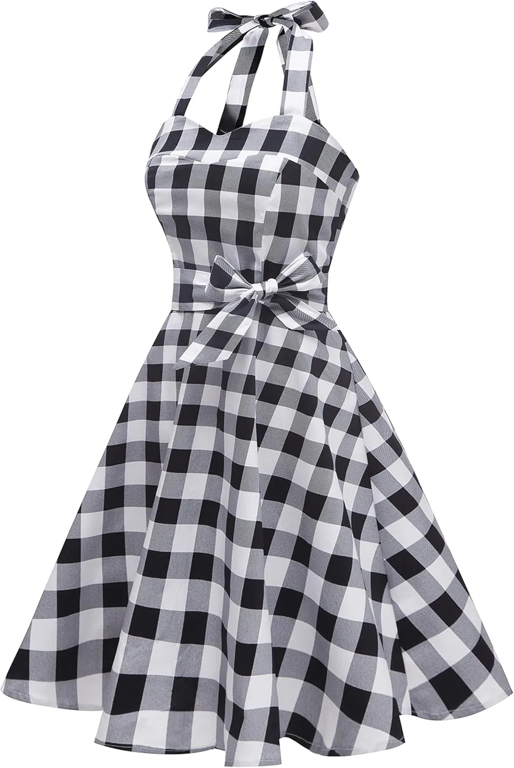 Hanpceirs Casual Sundress for Women Halter Retro Vintage Cocktail Dresses 2025 Summer Dress