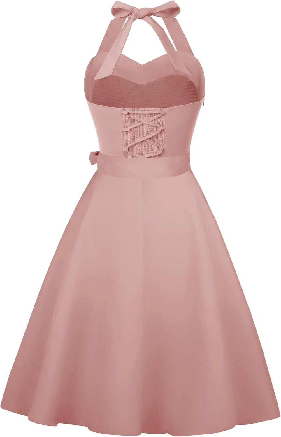 Hanpceirs Casual Sundress for Women Halter Retro Vintage Cocktail Dresses 2025 Summer Dress