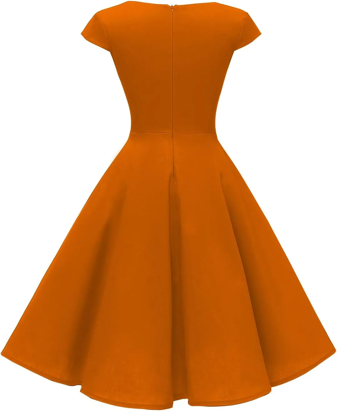 Hanpceirs Women's Cap Sleeve 1950s Retro Vintage Cocktail Swing Dresses with Pocket