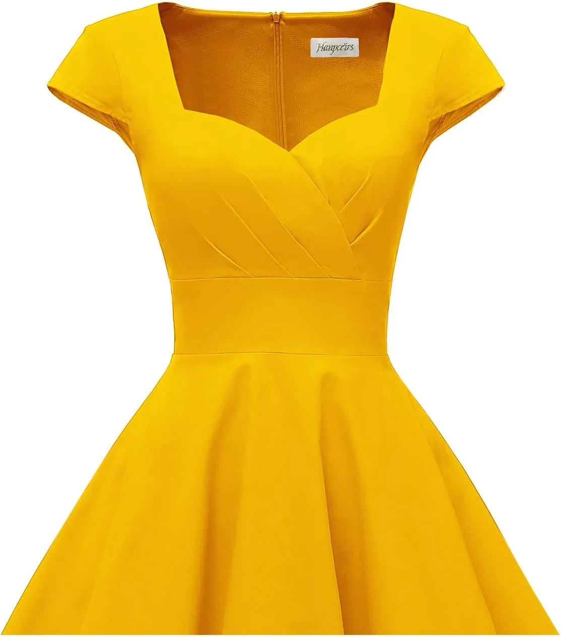 Hanpceirs Women's Cap Sleeve 1950s Retro Vintage Cocktail Swing Dresses with Pocket