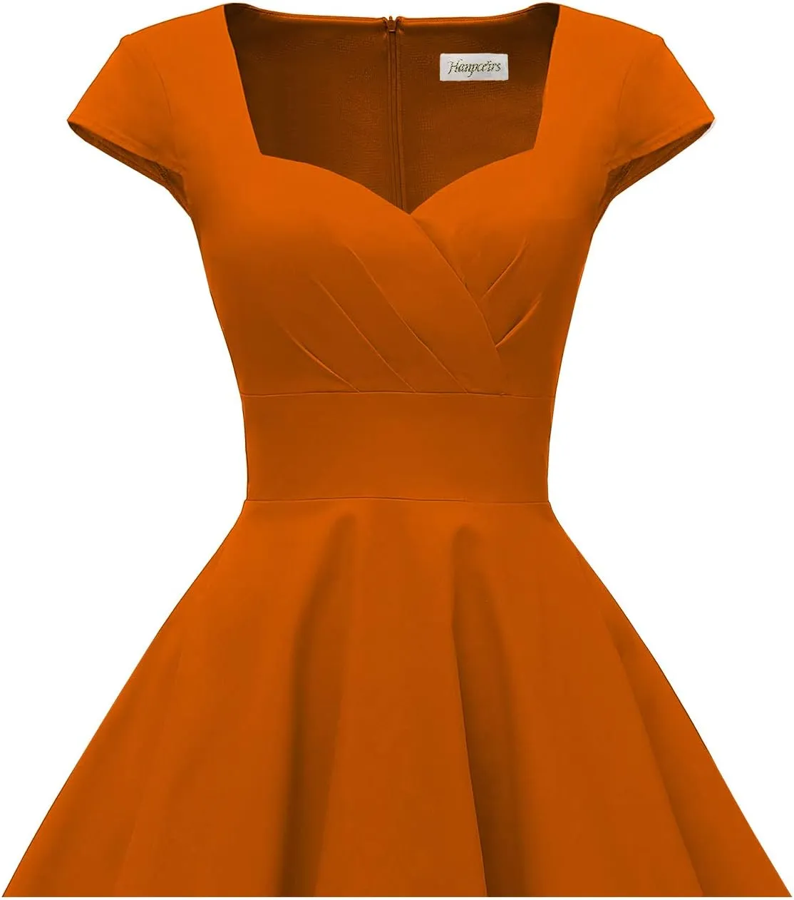 Hanpceirs Women's Cap Sleeve 1950s Retro Vintage Cocktail Swing Dresses with Pocket