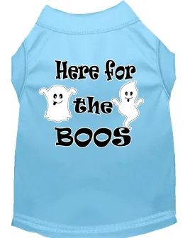 Here For The Boos Screen Print Dog Shirt Baby Blue Xxl (18)