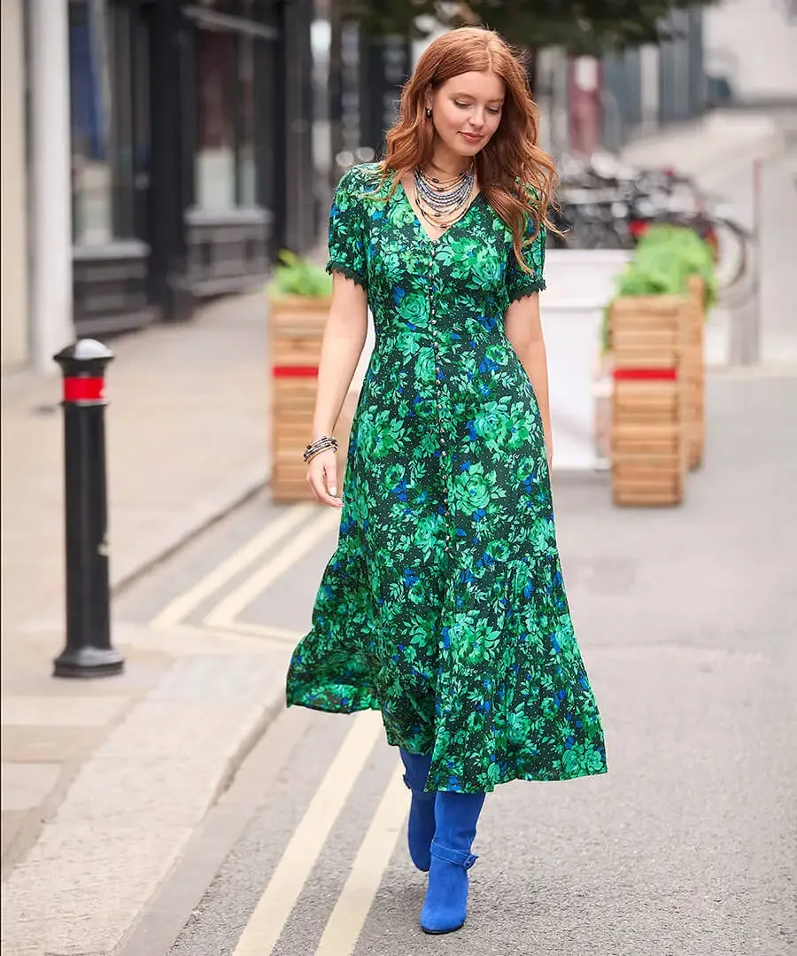 Joe Browns 12 Green Daisy Dreams Dress
