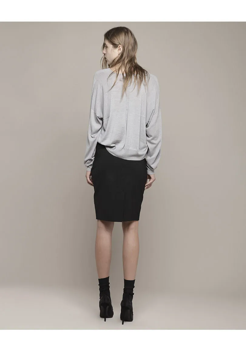 Leather Panel Skirt