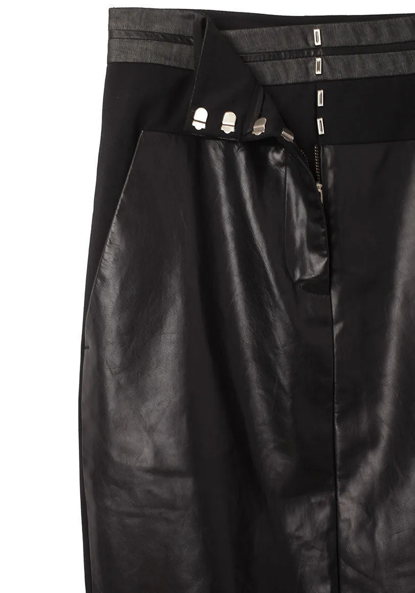 Leather Panel Skirt