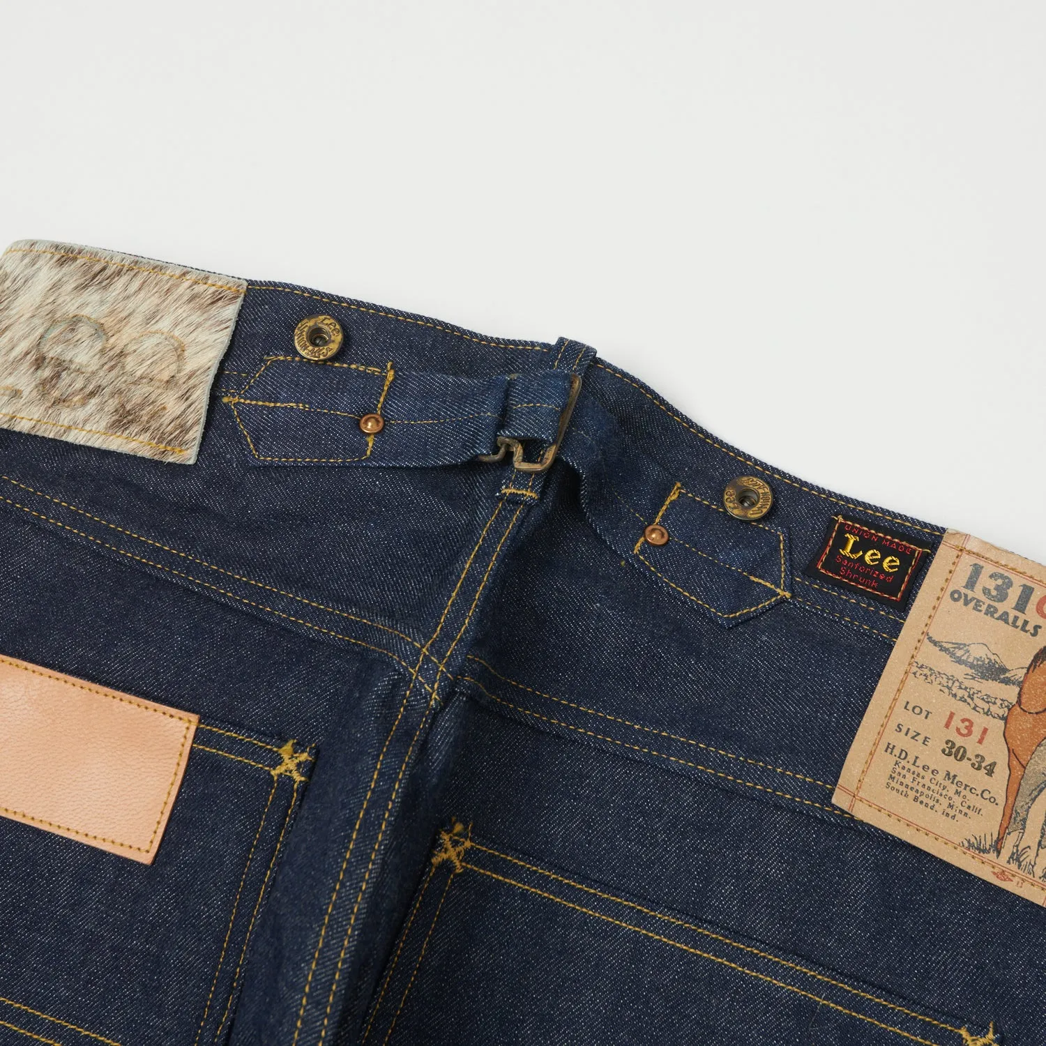 Vintage-Style Raw Denim Lee Archives Cowboy 131 Wide Straight Jeans (1934 Edition)