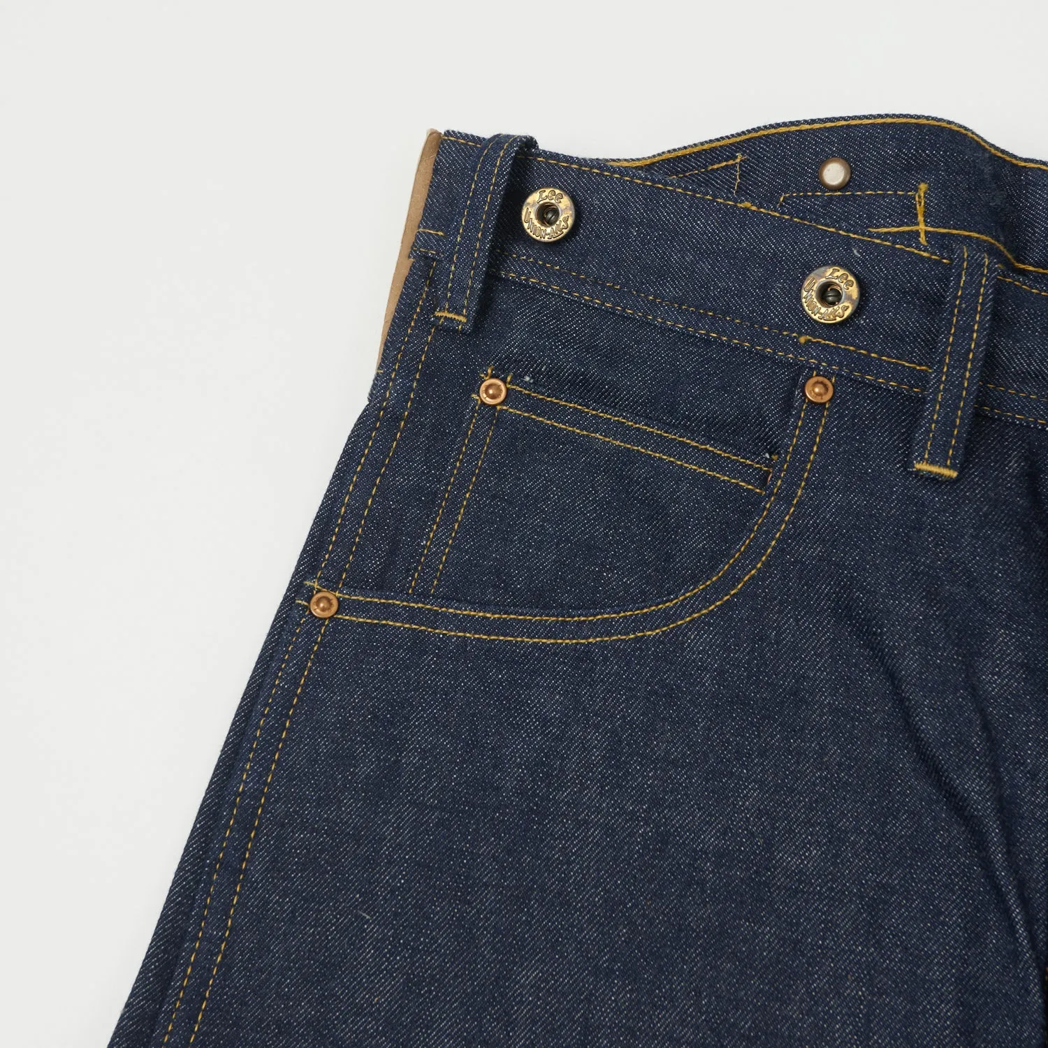 Vintage-Style Raw Denim Lee Archives Cowboy 131 Wide Straight Jeans (1934 Edition)