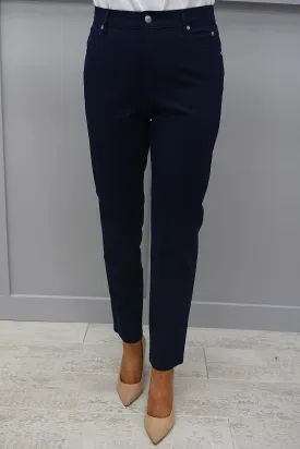 Certainly! Heres an optimized title for the product:

Stylish Marble Wash Navy High-Rise Jeans - Classic Fit, Womens Denim - Model 2400 103