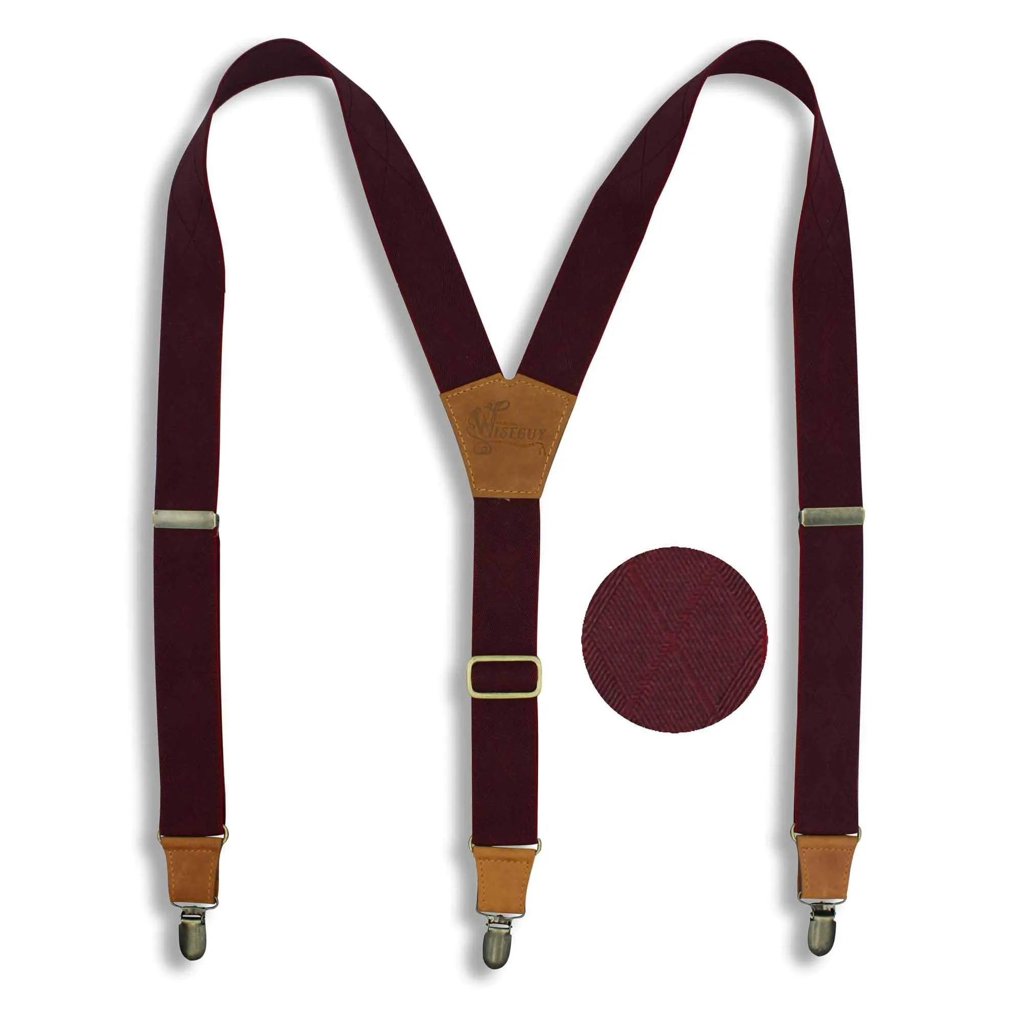Myriad Burgundy Wide Suspenders No. E5112