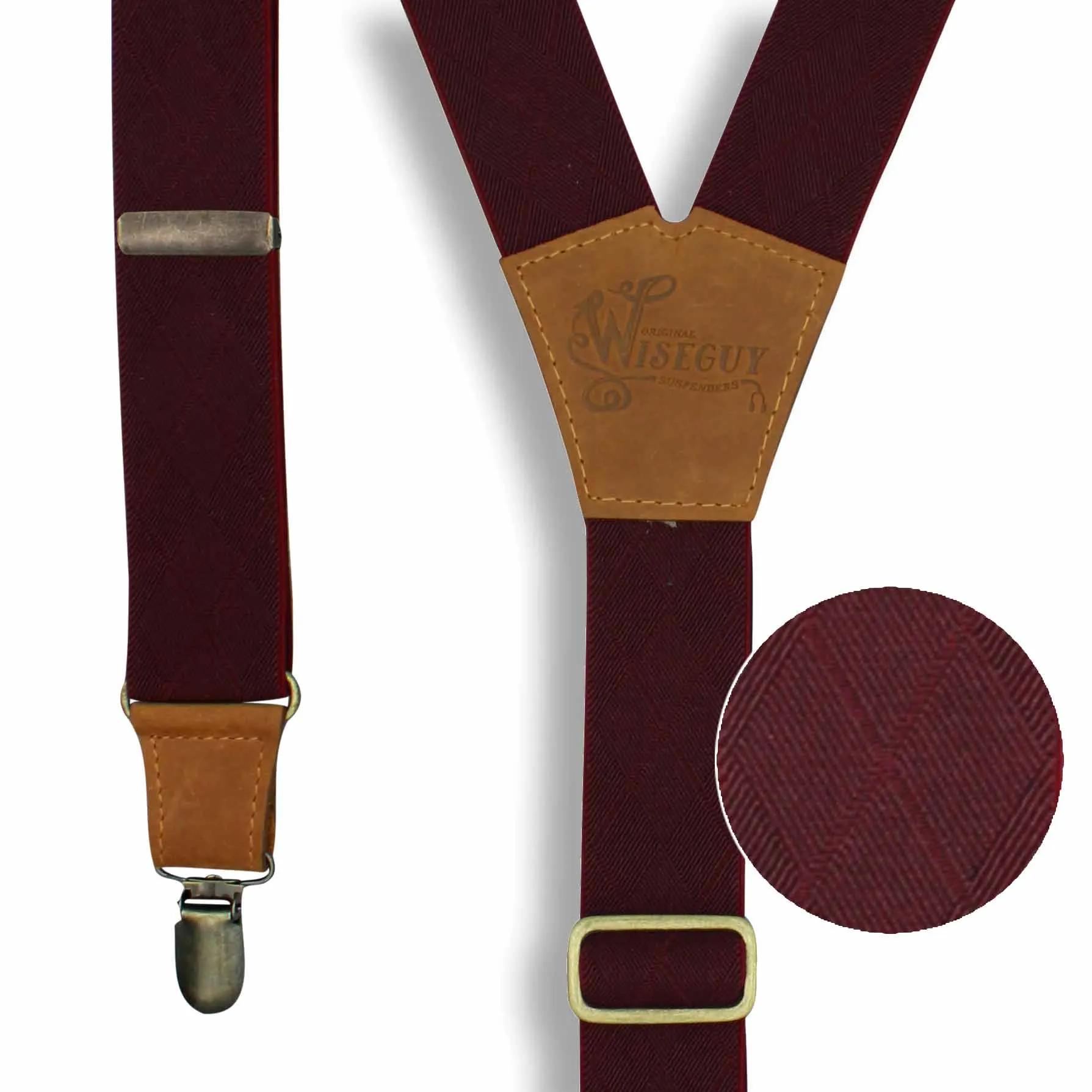Myriad Burgundy Wide Suspenders No. E5112