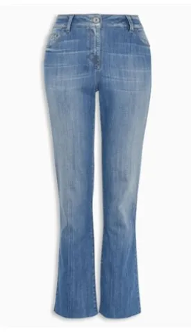 Next Blue Cropped Mid Blue Womens Jeans