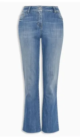 Next Blue Cropped Mid Blue Womens Jeans