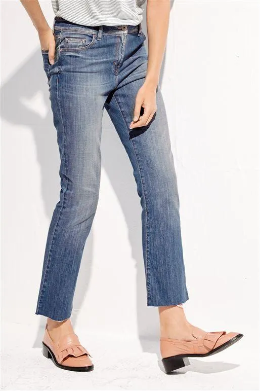 Next Blue Cropped Mid Blue Womens Jeans