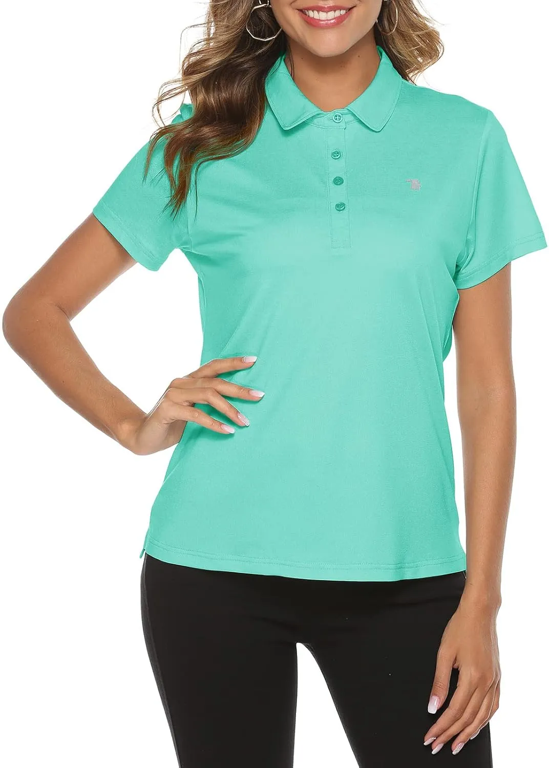 Rdruko Women's Golf Polo Shirts Short Sleeve Dry Fit Moisture Wicking Tennis Sports Casual Collared T Shirts