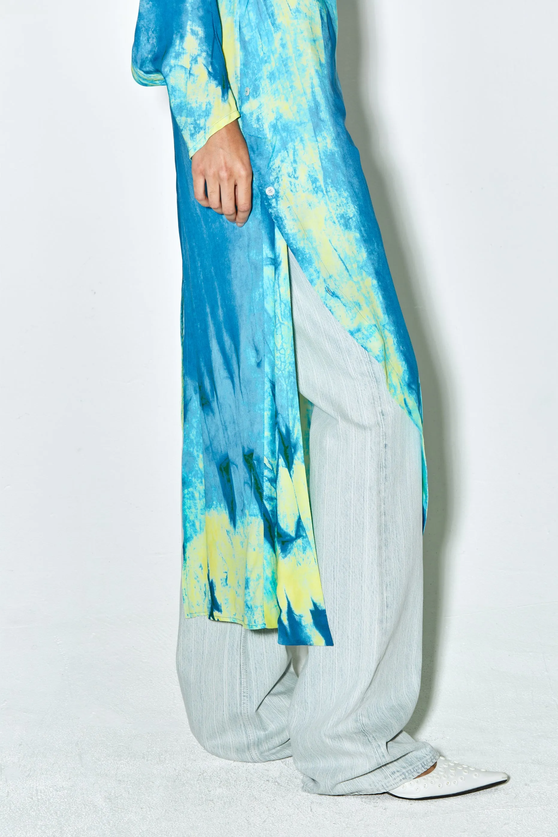 REEZ dress blue yellow print