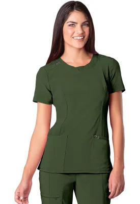 SVH - Physical Therapy - 2624A Olive Women's Infinity Round Neck Top