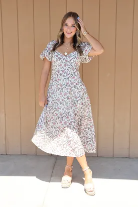 Sweetheart Floral Dress