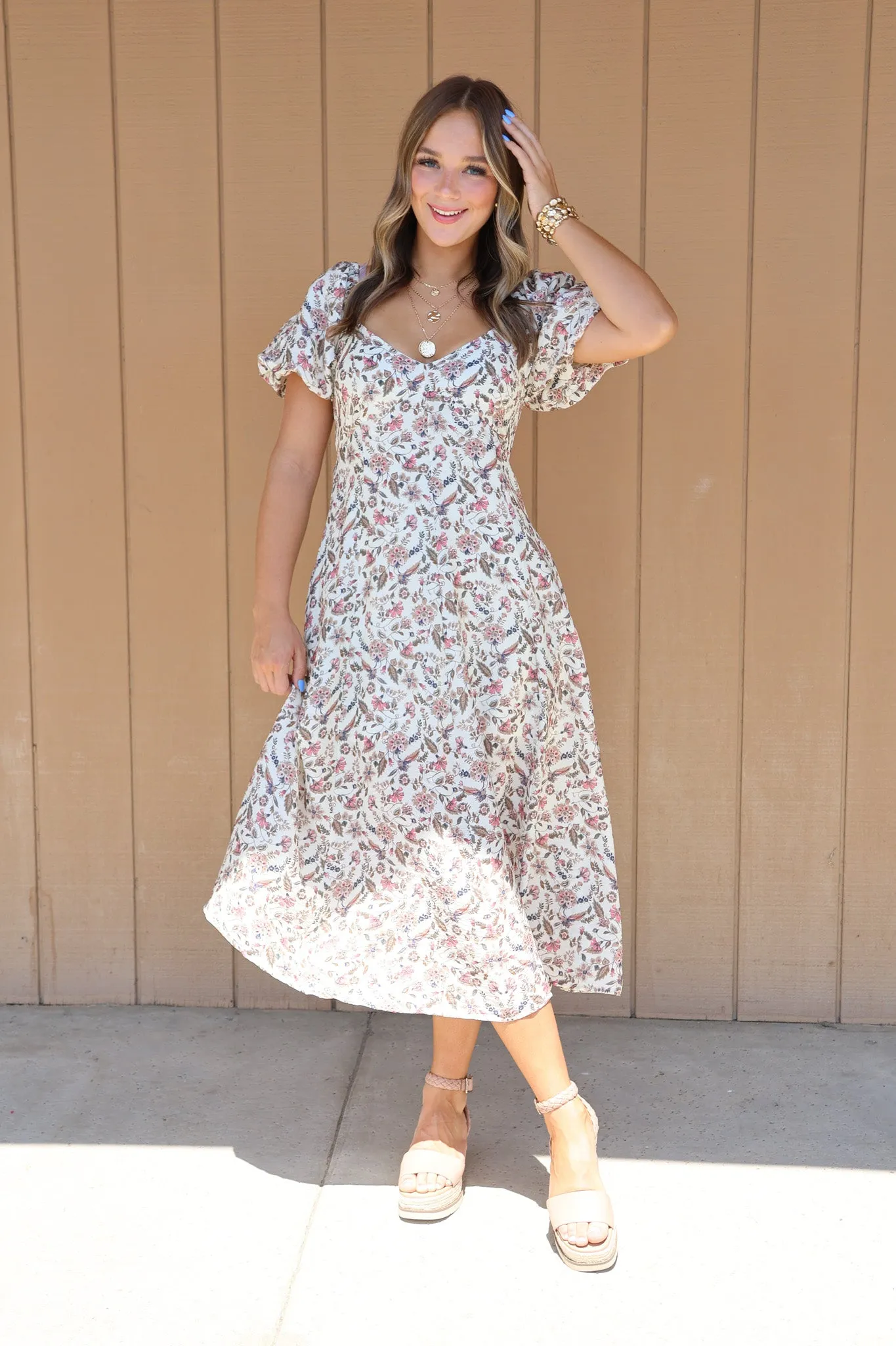 Sweetheart Floral Dress